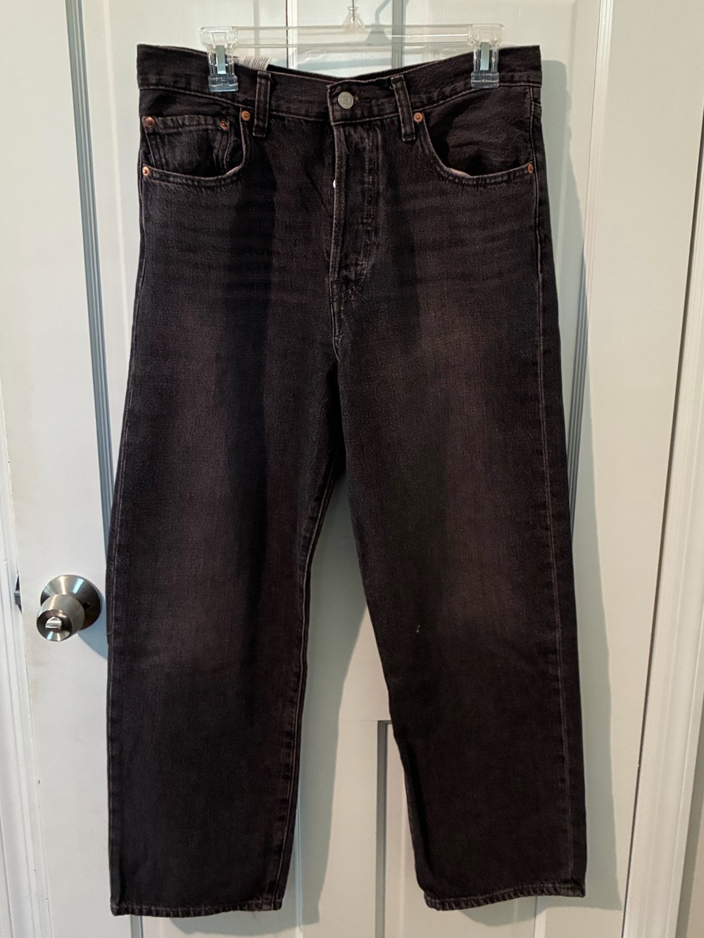 Levi's Women’s Relaxed Straight Jeans in Washed Black